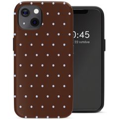 Selencia Coque arrière Vivid Apple iPhone 13 Pro - Happy Dots Chocolate