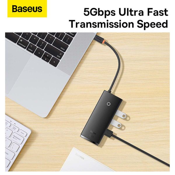 Baseus Lite Concentrateur USB-C 5-en-1 - 4K HD - Charge de 100 watts - Station d'accueil