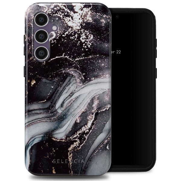 Selencia Coque arrière Vivid Tough Samsung Galaxy S23 FE - Chic Marble Black