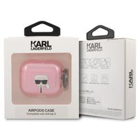 Karl Lagerfeld Karl's Head Silicone Glitter Case Apple AirPods 3 (2021) - Rose