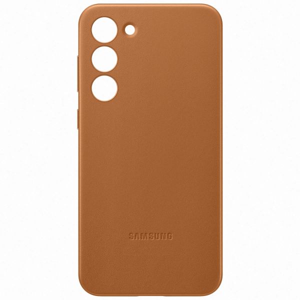 Samsung Original Coque en cuir Samsung Galaxy S23 Plus - Brun