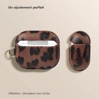 Selencia Coque Sabi motif panthère  Apple Airpods 3 - Mocha Brown