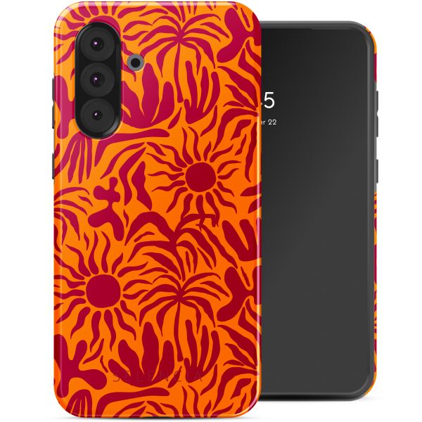 Selencia Coque arrière Vivid Tough Samsung Galaxy A36 / A56 - Tropical Vibes Apricot