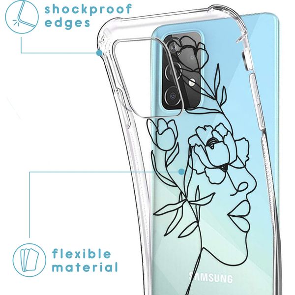 imoshion Coque Design avec cordon Samsung Galaxy A52(s) (5G/4G) - Woman Flower