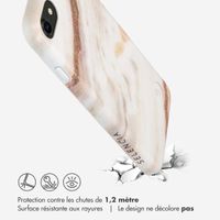 Selencia Aurora Coque Fashion iPhone SE (2022 / 2020) / 8 / 7 - ﻿Coque durable - 100 % recyclée - Marbre Blanc