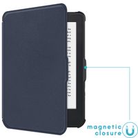 imoshion Étui de liseuse portefeuille Slim Soft Kobo Clara 2E / Tolino Shine 4 - Bleu foncé