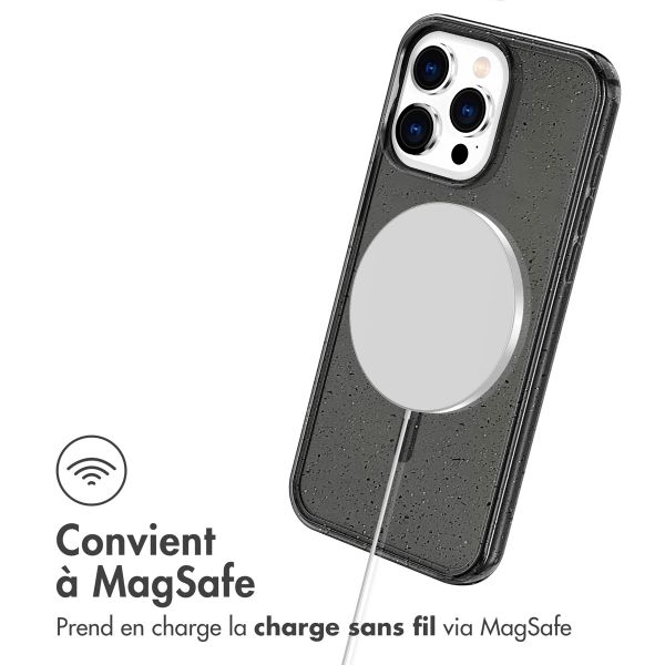 imoshion Coque Pailletée avec MagSafe Apple iPhone 15 Pro - Glitter Noir
