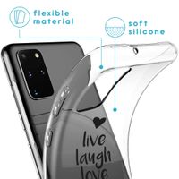 imoshion Coque Design Galaxy S20 Plus - Live Laugh Love - Noir