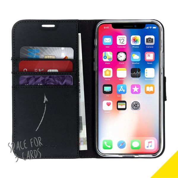 Accezz Étui de télephone Wallet Apple iPhone X / Xs - Noir
