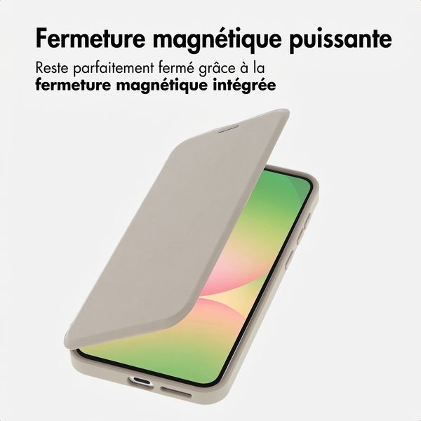 imoshion Bookcase transparente avec MagSafe Samsung Galaxy A57 (5G) - Beige
