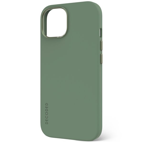 Decoded Coque en silicone MagSafe iPhone 15 - Vert