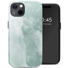 Selencia Coque arrière Vivid avec MagSafe iPhone 13 - Marble Grayed Jade