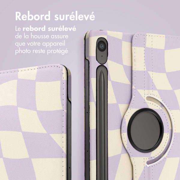 imoshion Coque tablette Design rotatif à 360° Samsung Galaxy Tab S10 Lite / S10 FE / S9 FE - Dancing Cubes