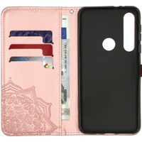 Etui de téléphone Mandala Motorola One Macro - Rose clair