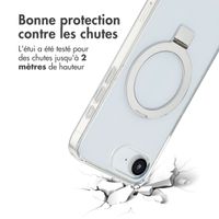 Accezz Coque Ring Stand avec MagSafe Apple iPhone 16e - Transparent