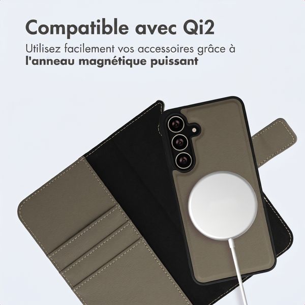 imoshion Étui portefeuille luxe 2-en-1 amovible Samsung Galaxy S25 FE - Vert