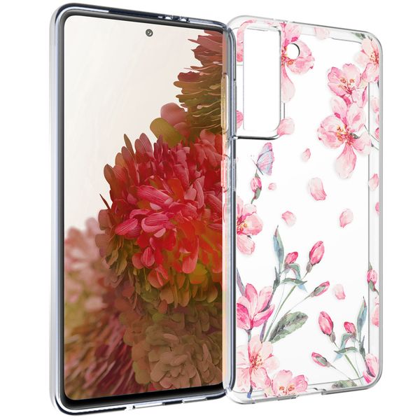 imoshion Coque Design Samsung Galaxy S21 - Fleur - Rose