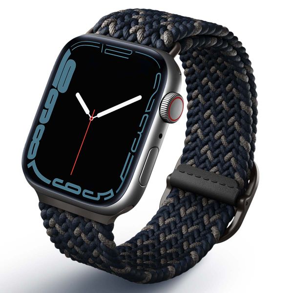 Uniq Aspen Designer Edition Bracelet Tressé Apple Watch Series 1 á 10 / SE / Ultra (2) (44/45/46/49 mm) - Obsidian Blue