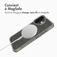 imoshion Coque arrière transparente Pailletée avec MagSafe Apple iPhone 16 - Doré