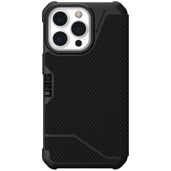 UAG Etui de téléphone portefeuille Metropolis iPhone 13 Pro - Kevlar Black