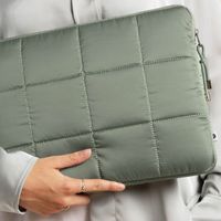 Selencia Pochette ordinateur Puffy 13-14 pouces - Sage Green