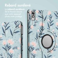 imoshion Coque tablette Design rotatif à 360° Lenovo Tab M10 5G - Flowers