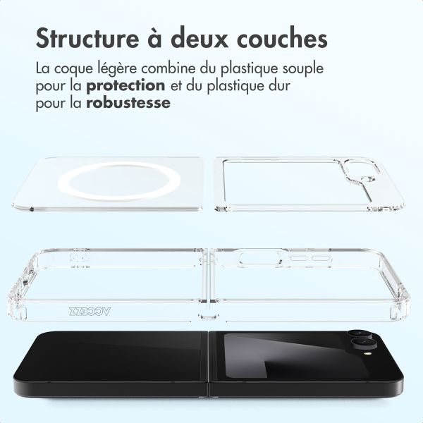 Accezz Coque Xtreme Impact Samsung Galaxy Z Flip 7 FE - Transparent