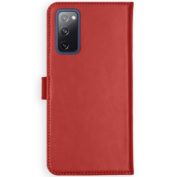 Selencia Étui portefeuille en cuir véritable Samsung Galaxy S20 FE - Rouge