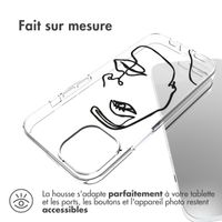 imoshion Coque Design iPhone 14 - Line Art Woman White