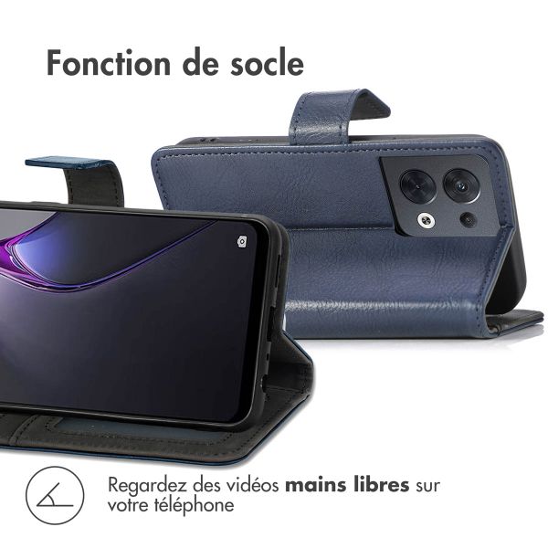 imoshion Étui de télephone portefeuille Oppo Reno 8 5G - Bleu foncé