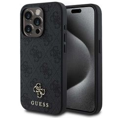 Guess Coque 4G Metal Logo MagSafe iPhone 15 Pro - Noir