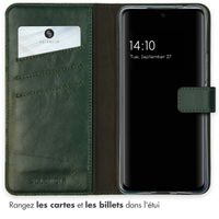 Selencia Étui portefeuille en cuir véritable Samsung Galaxy A53 - Vert