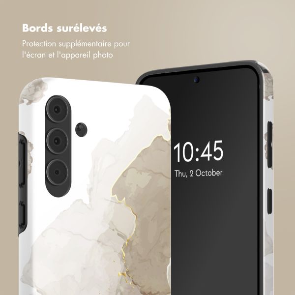 Selencia Coque arrière Vivid Tough Samsung Galaxy A55 - Marble Light Brown