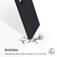 Accezz Coque Liquid Silicone Samsung Galaxy S23 Ultra - Noir