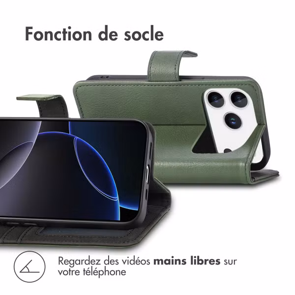 imoshion Étui de télephone portefeuille Apple iPhone 17 Pro - Vert