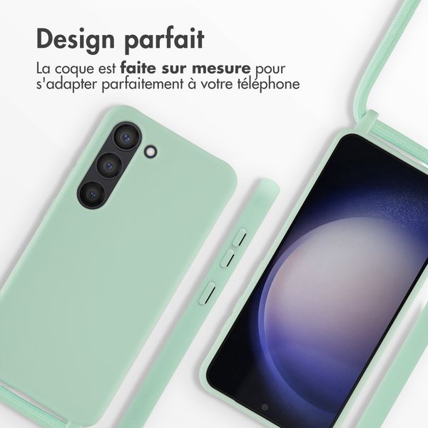 imoshion Coque en silicone avec cordon Samsung Galaxy S23 - Vert menthe