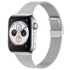 imoshion Bracelet pliant Milanese Apple Watch Series 1 t/m 9 / SE (38/40/41 mm) | Series 10 / 11 (42 mm) - Argent