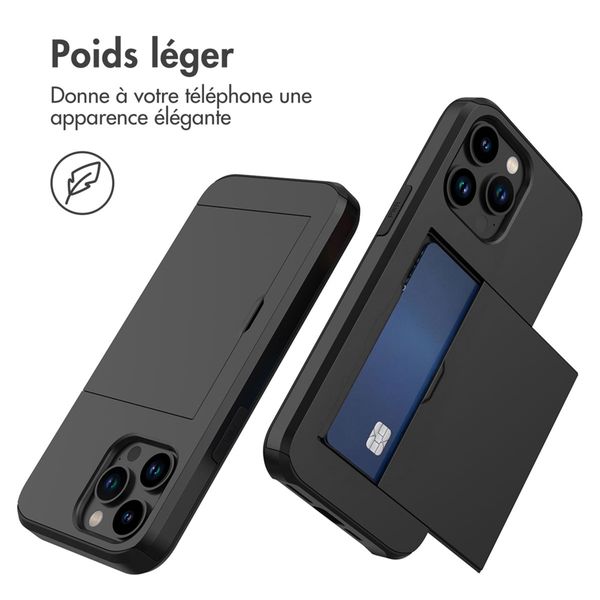 imoshion Coque arrière avec porte-cartes Apple iPhone 15 Pro Max - Noir