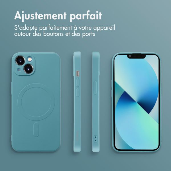 imoshion Coque Couleur avec MagSafe Apple iPhone 13 Mini - Smoke Green