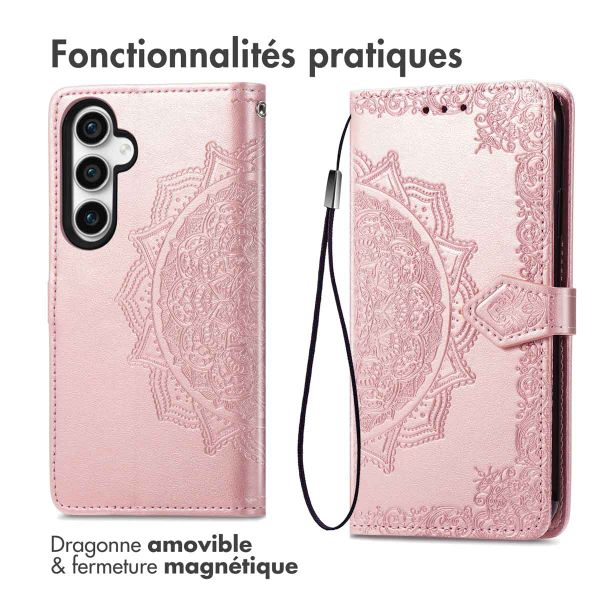 imoshion Etui de télephone Mandala Samsung Galaxy S23 FE - Rose Doré