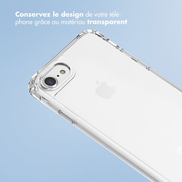 imoshion Coque avec dragonne + bracelet Apple iPhone SE (2022 / 2020) / 8 / 7 - Perles Cœurs