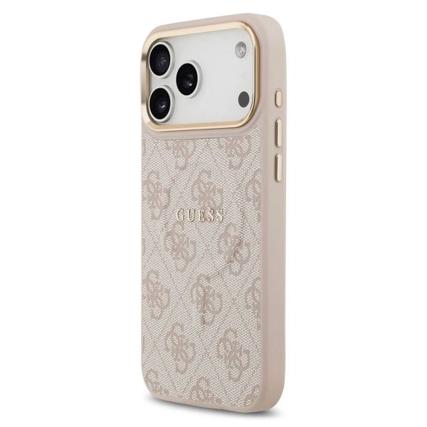 Guess Coque MagSafe Classic avec logo 4G Apple iPhone 17 Pro - Rose