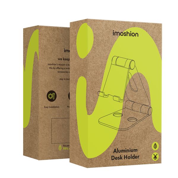 imoshion Support téléphone de bureau en aluminium - Réglable - Universel - Argent