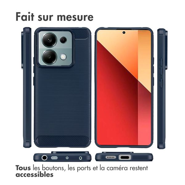 imoshion Coque Brushed Xiaomi Redmi Note 13 Pro (5G) / Poco X6 - Bleu foncé