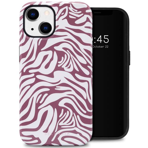 Selencia Coque arrière Vivid Tough iPhone 14 - Trippy Swirl Dark Rose