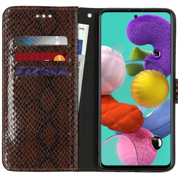 Etui de téléphone imprimé de serpent Samsung Galaxy A51