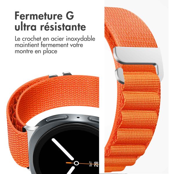 imoshion Bracelet en nylon Alpine Samsung Galaxy Watch 8 (40/44mm) / Classic (46mm) - Orange
