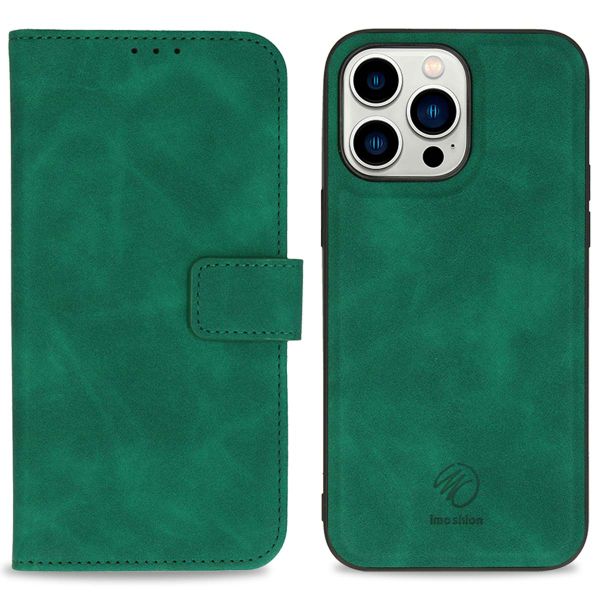 imoshion Etui de téléphone de type portefeuille de luxe 2-en-1 amovible iPhone 14 Pro Max - Vert foncé