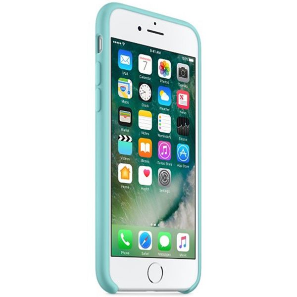 Apple Coque en silicone Apple iPhone SE (2022 / 2020) / 8 / 7 - Sea Blue