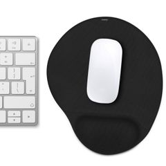 imoshion Tapis de souris ergonomique - Tapis de souris avec repose-poignet - 30 x 25 cm - Noir